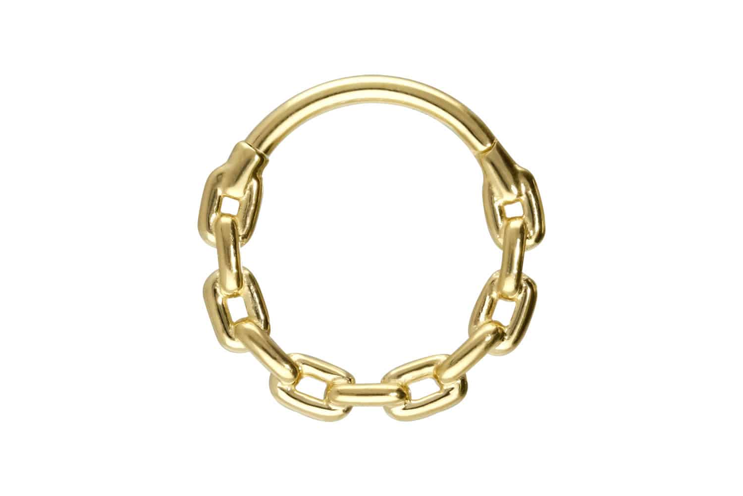 14/18 Karat Gold Segmentring Clicker Piercing KETTEN-DESIGN